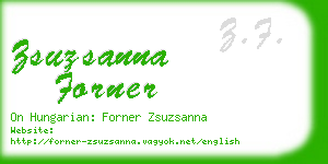 zsuzsanna forner business card